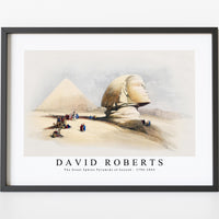 David Roberts - The Great Sphinx Pyramids of Gezeeh-1796-1864