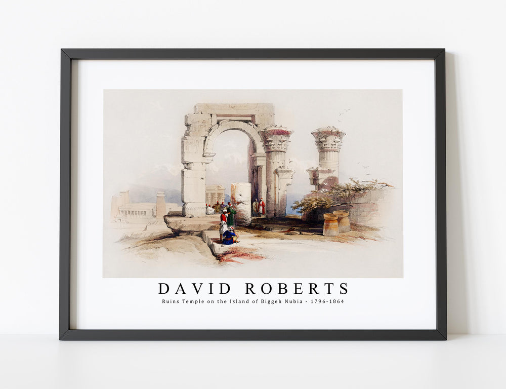 David Roberts - Ruins Temple on the Island of Biggeh Nubia-1796-1864