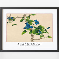 Zhang Ruoai - Climbing Blue Flowers (18th Century)