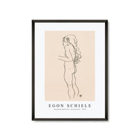 Egon Schiele - Standing Nude Girl, Facing Left 1918