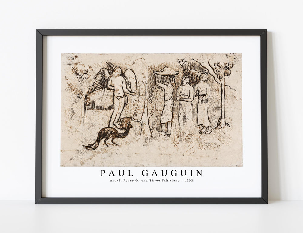 Paul Gauguin - Angel, Peacock, and Three Tahitians 1902