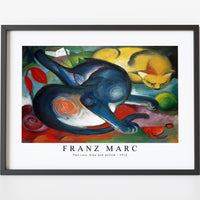 Franz Marc - Two cats, blue and yellow 1912
