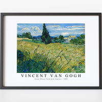Vincent Van Gogh - Green Wheat Field with Cypress 1889