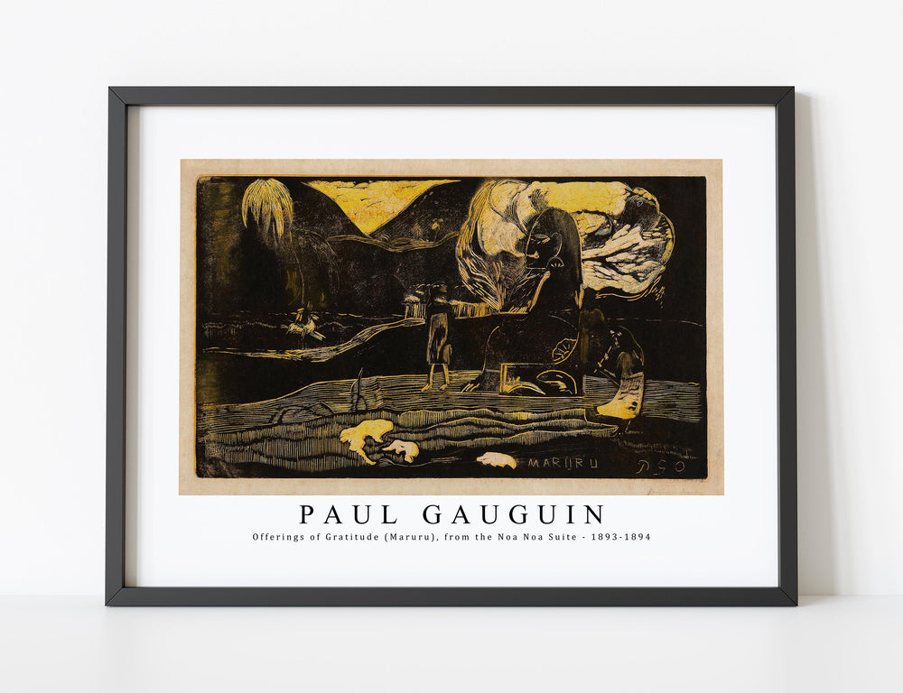 Paul gauguin - Offerings of Gratitude (Maruru), from the Noa Noa Suite 1893-1894