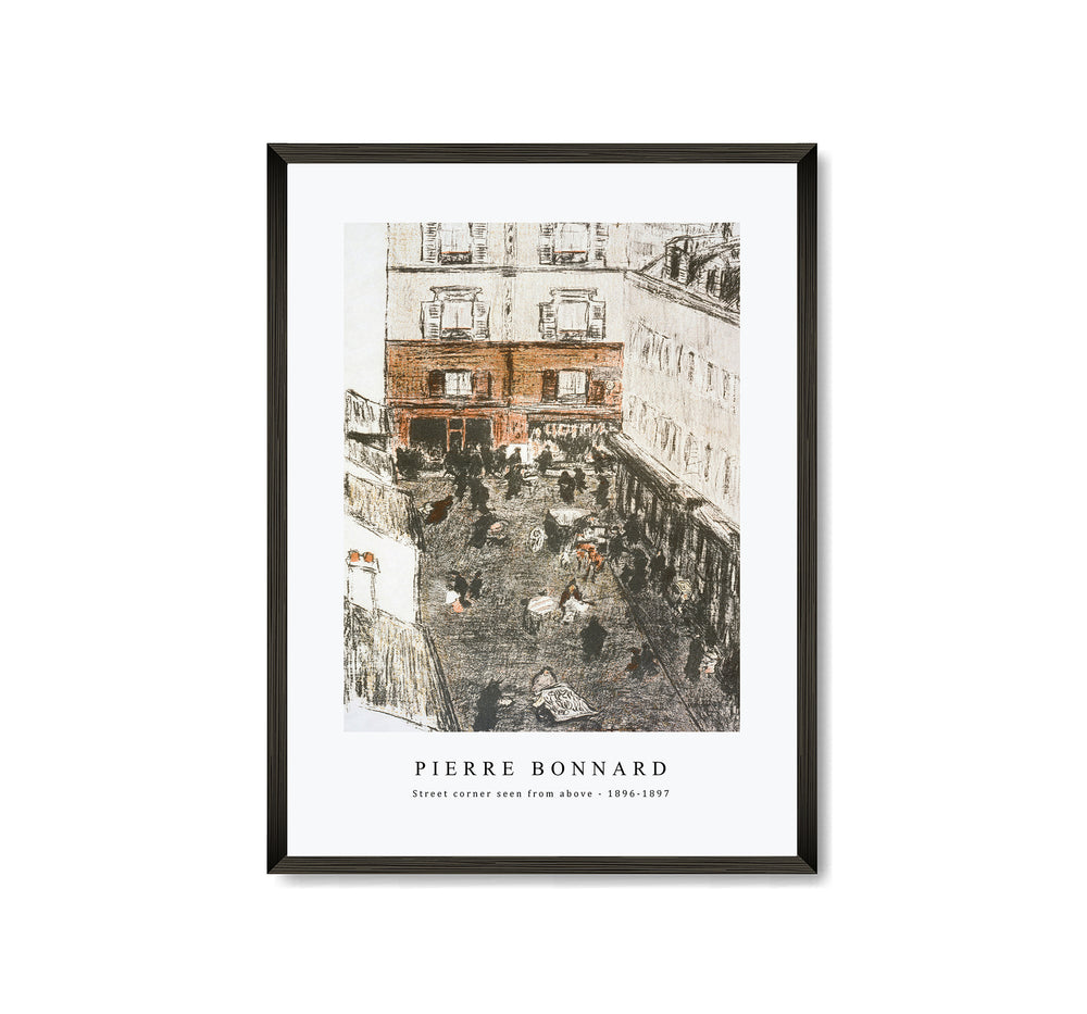 Pierre Bonnard - Street corner seen from above (1896-1897)
