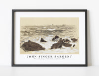 
              John Singer Sargent - Waves Breaking on Rocks from scrapbook (ca. 1875)
            