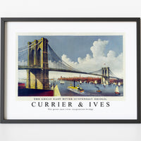 Currier & Ives - The great east river suspension bridge