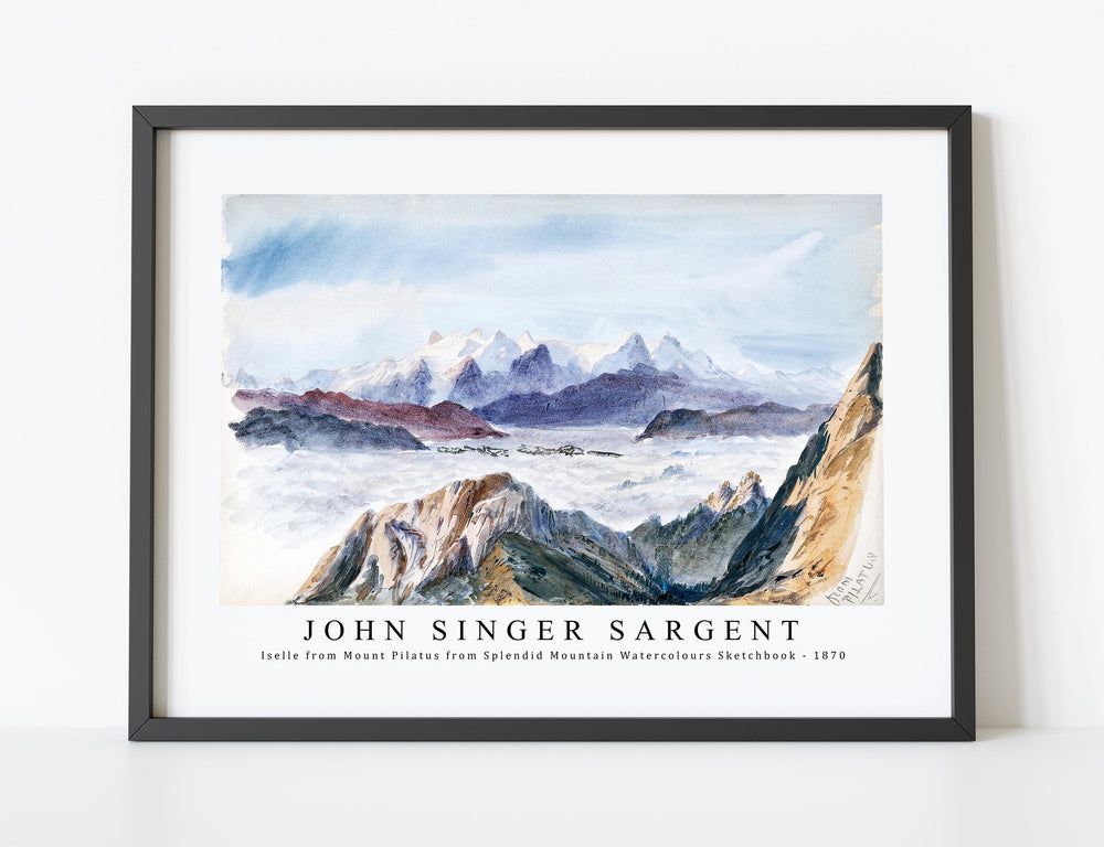 John Singer Sargent - Iselle from Mount Pilatus from Splendid Mountain Watercolours Sketchbook (1870)