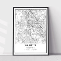 
              Marietta, Georgia Modern Map Print 
            