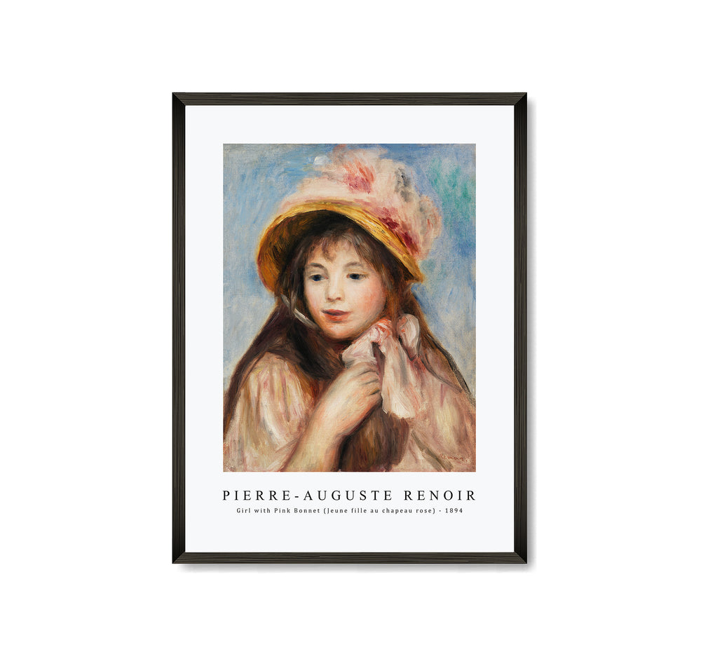 Pierre Auguste Renoir - Girl with Pink Bonnet (Jeune fille au chapeau rose) 1894