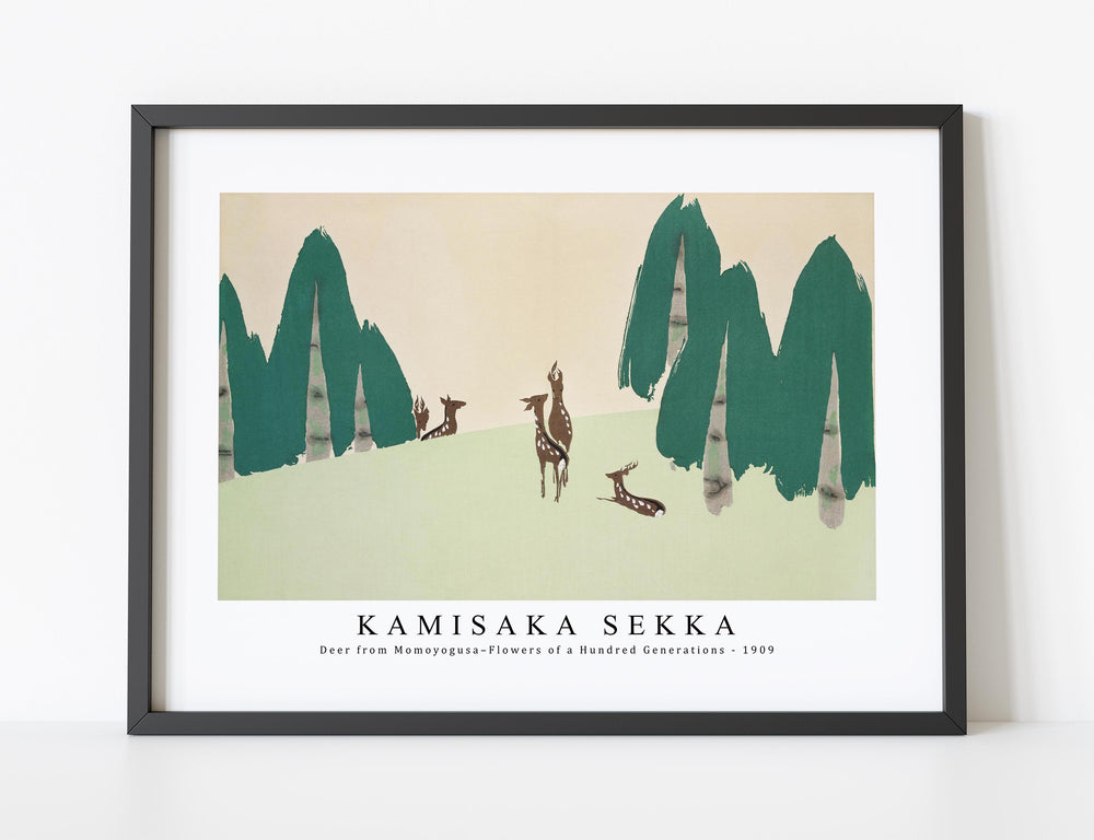 Kamisaka Sekka - Deer from Momoyogusa–Flowers of a Hundred Generations (1909)