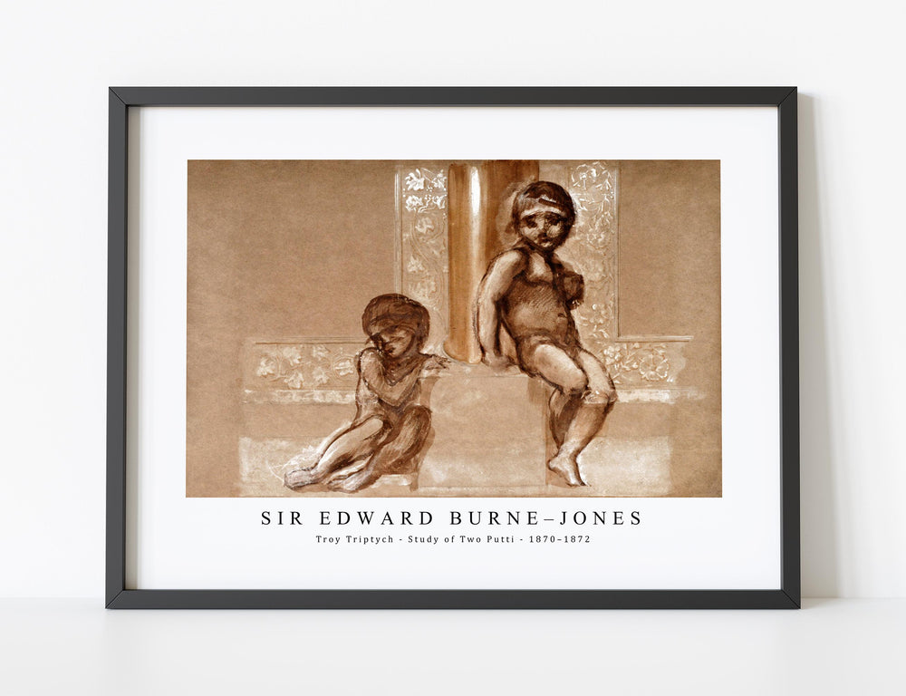 Sir Edward Burne Jones - Troy Triptych - Study of Two Putti (1870–1872)