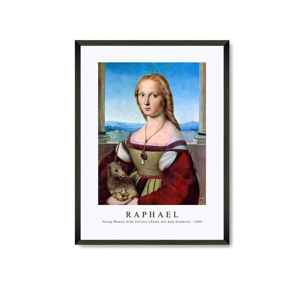 Raphael - Young Woman with Unicorn (Dame mit dem Einhorn) 1506
