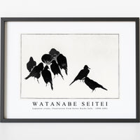 Watanabe Seitei - Japanese crows, illustration from Seitei Kacho Gafu 1890-1891