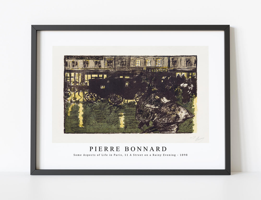 Pierre Bonnard - Some Aspects of Life in Paris, 11 A Street on a Rainy Evening (1898)