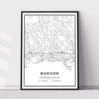 
              Madison, Connecticut Modern Map Print 
            