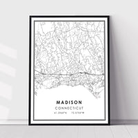 Madison, Connecticut Modern Map Print 