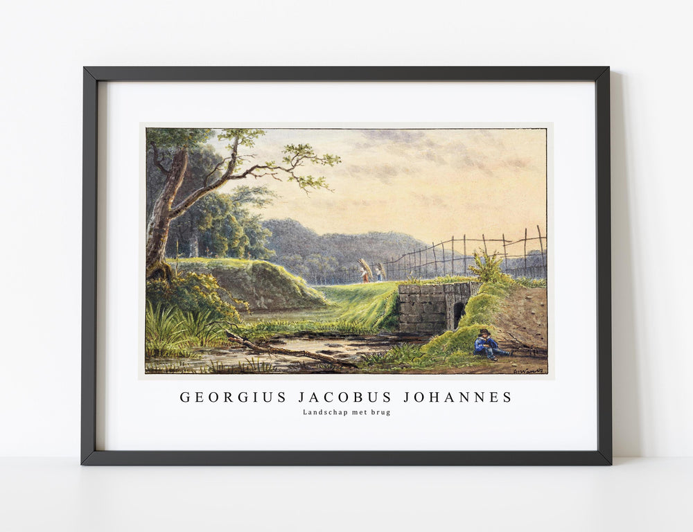 Georgius Jacobus Johannes - Landschap met brug