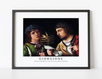 
              Giorgione - Giovanni Borgherini and His Tutor famous painting
            