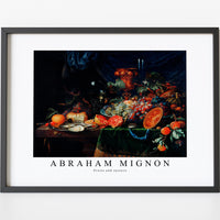 Abraham Mignon - Fruits and oysters