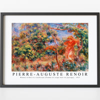Pierre Auguste Renoir - Woman in Red in a Landscape (Femme en rouge dans un paysage) 1917
