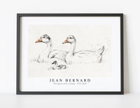 
              Jean Bernard - Two geese with a young (1775–1833)
            