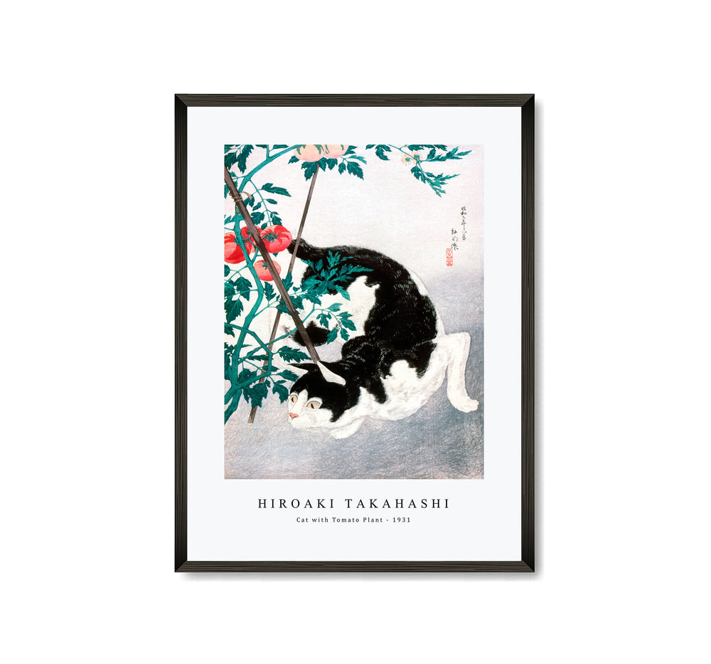 Hiroaki Takahashi - Cat with Tomato Plant (1931)