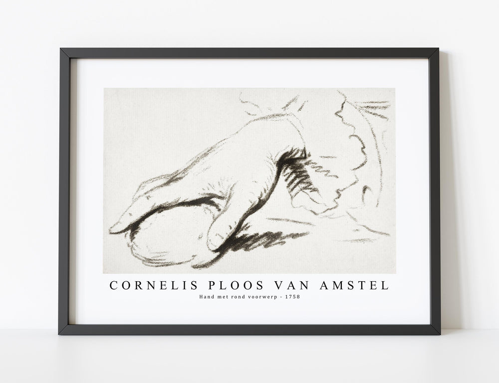 Cornelis ploos van amstel - Hand met rond voorwerp-1758