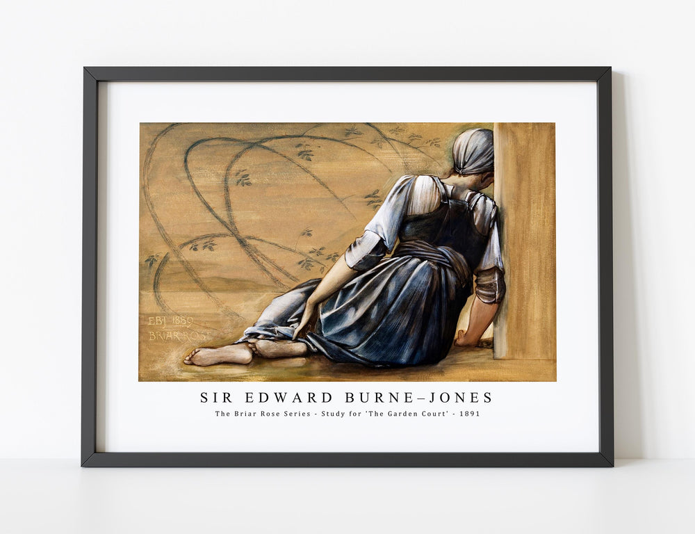 Sir Edward Burne Jones - The Briar Rose Series - Study for 'The Garden Court' (1891)