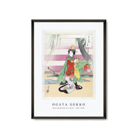 Ogata Gekko - Dancing Woman by a Boat (1887–1896)