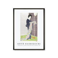 Goyo Hashiguchi - Young woman in a summer kimono Natsu yosoi no musume 1920