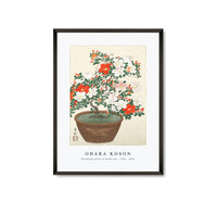 
              Ohara Koson - Blooming azalea in brown pot (1920 - 1930) by Ohara Koson (1877-1945)
            