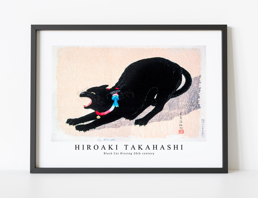 Hiroaki Takahashi - Black Cat Hissing 20th century