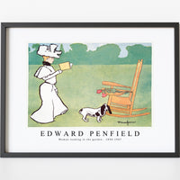 Edward Penfield - Woman reading in the garden 1890-1907