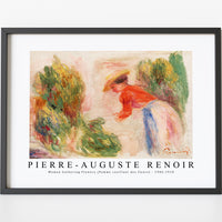 Pierre Auguste Renoir - Woman Gathering Flowers (Femme cueillant des fleurs) 1906-1910