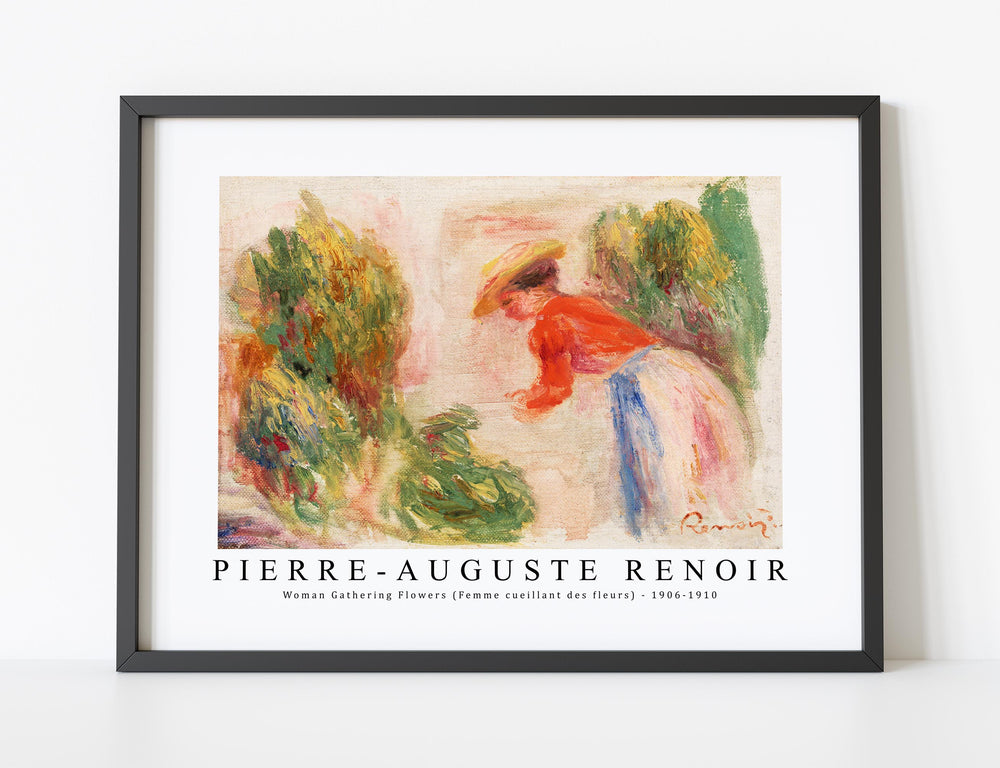 Pierre Auguste Renoir - Woman Gathering Flowers (Femme cueillant des fleurs) 1906-1910