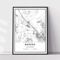 
              Marana, Arizona Modern Map Print 
            