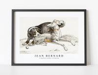
              Jean Bernard - A dog bites another sitting dog
            