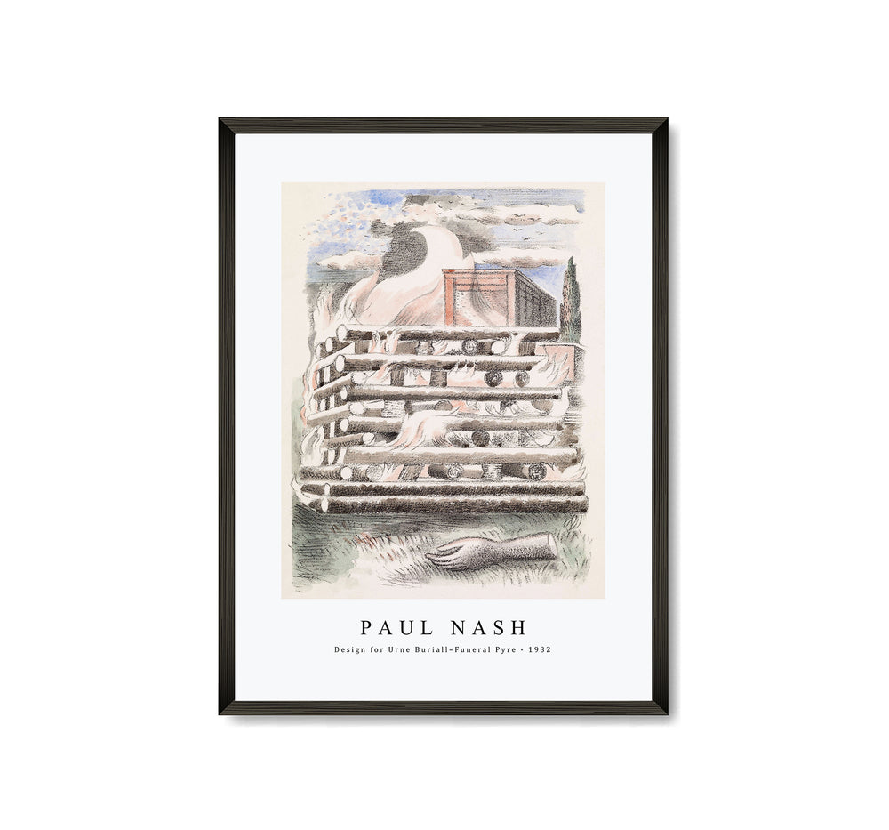 Paul Nash - Design for Urne Buriall–Funeral Pyre (1932)