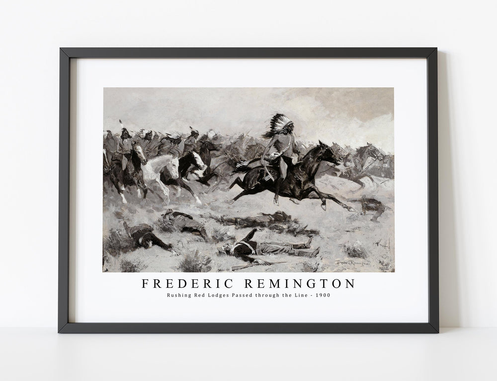 Frederic Remington - Rushing Red Lodges Passed through the Line-1900