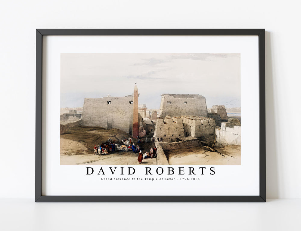 David Roberts - Grand entrance to the Temple of Luxor-1796-1864