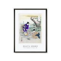 Ogata Gekko - Flower Arranging in the Garden (1896)