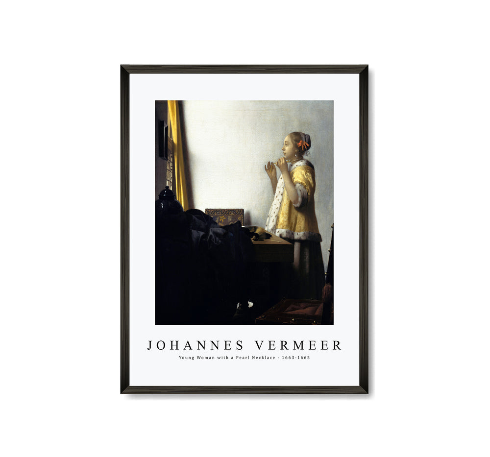 Johannes Vermeer - Young Woman with a Pearl Necklace 1663-1665