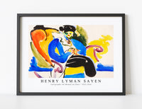 
              Henry Lyman sayen - Calligraphic #2 Woman on Chair 1914-1918
            