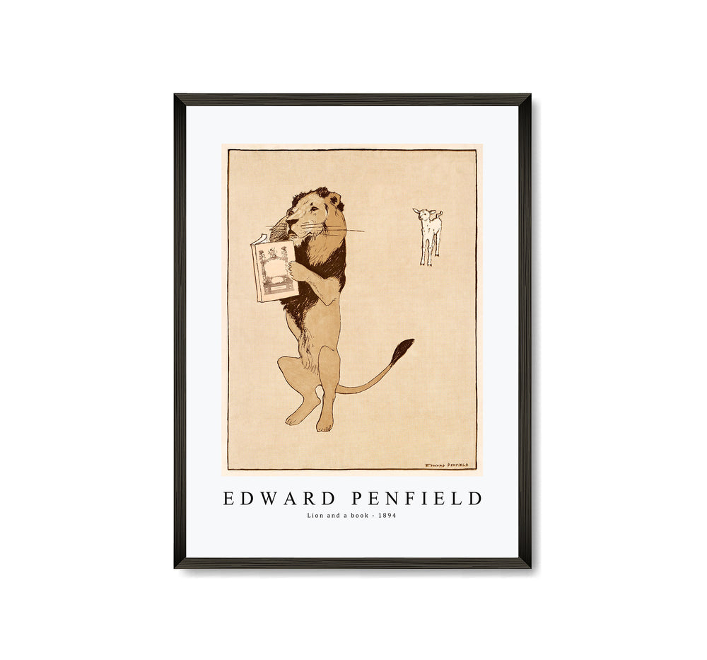 Edward Penfield - Lion and a book 1894