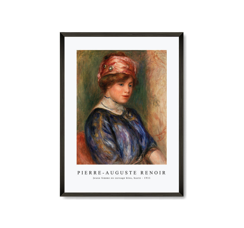 Pierre Auguste Renoir - Jeune femme en corsage bleu, buste 1911