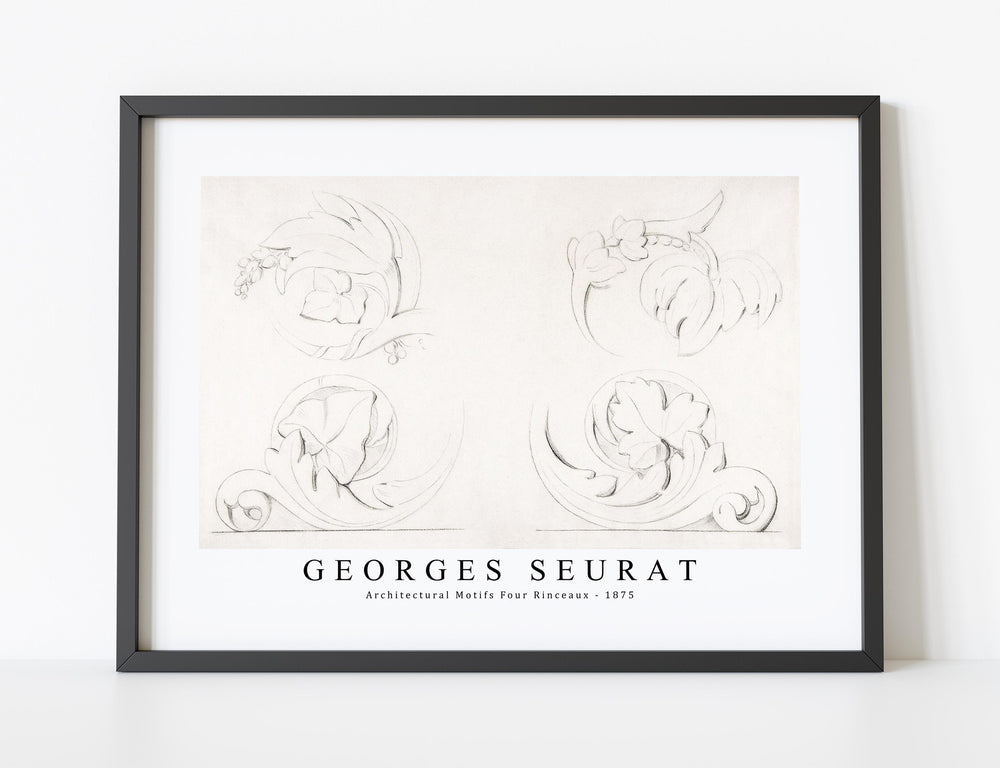 Georges Seurat - Architectural Motifs Four Rinceaux 1875