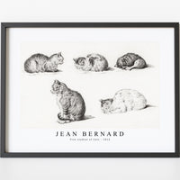 Jean Bernard - Five studies of Cats (1812)