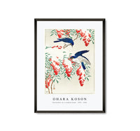 
              Ohara Koson - Flycatchers on a nandina bush (1925 - 1936) by Ohara Koson (1877-1945)
            