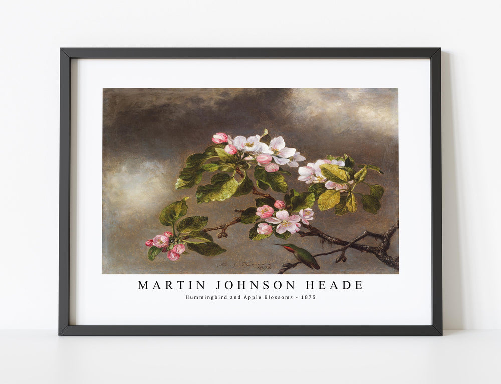 Martin Johnson Heade - Hummingbird and Apple Blossoms (1875)